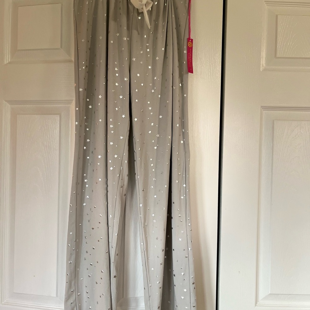 Macbeth Collection by Margaret Josephs Starry Gray Wide Leg Pants
